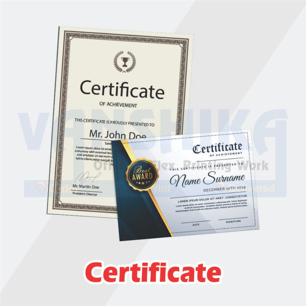 certificate