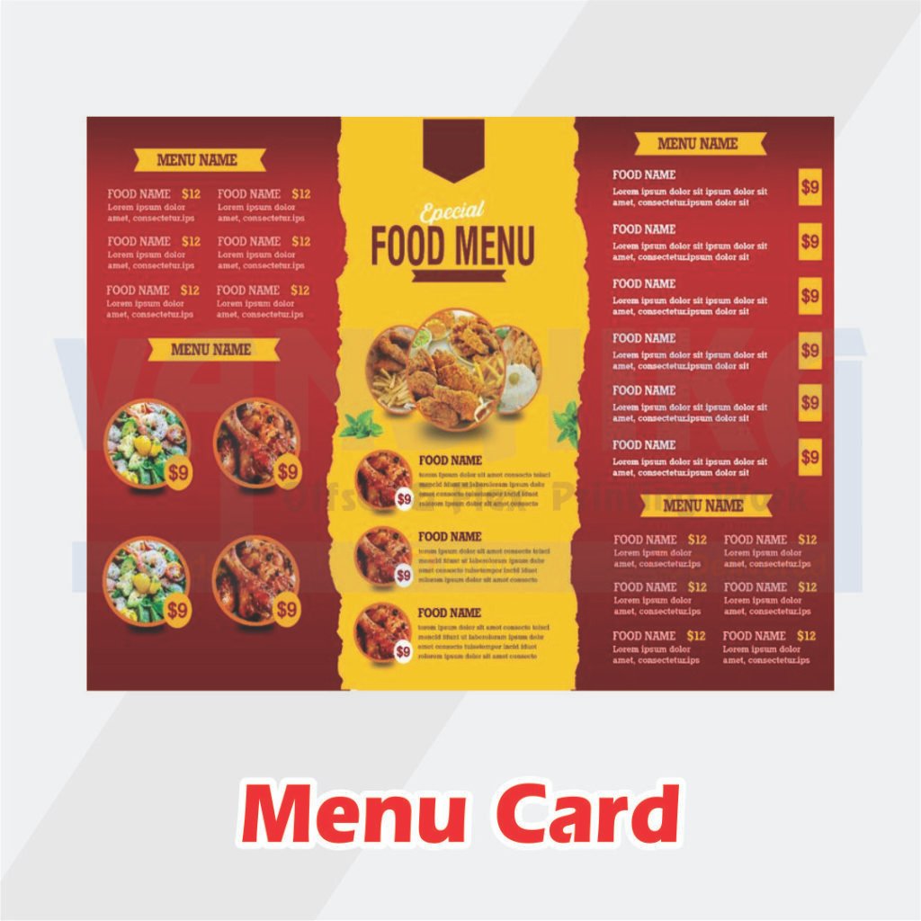 menu card